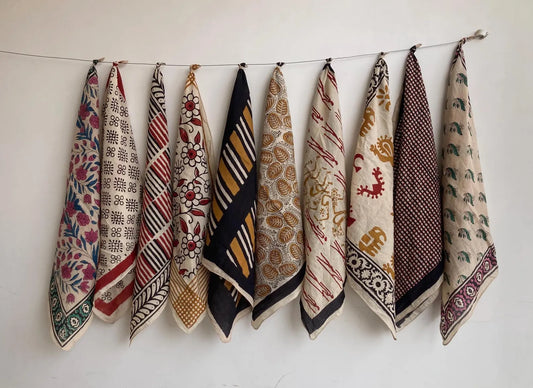 Handblocked Cotton Bandana Group 5