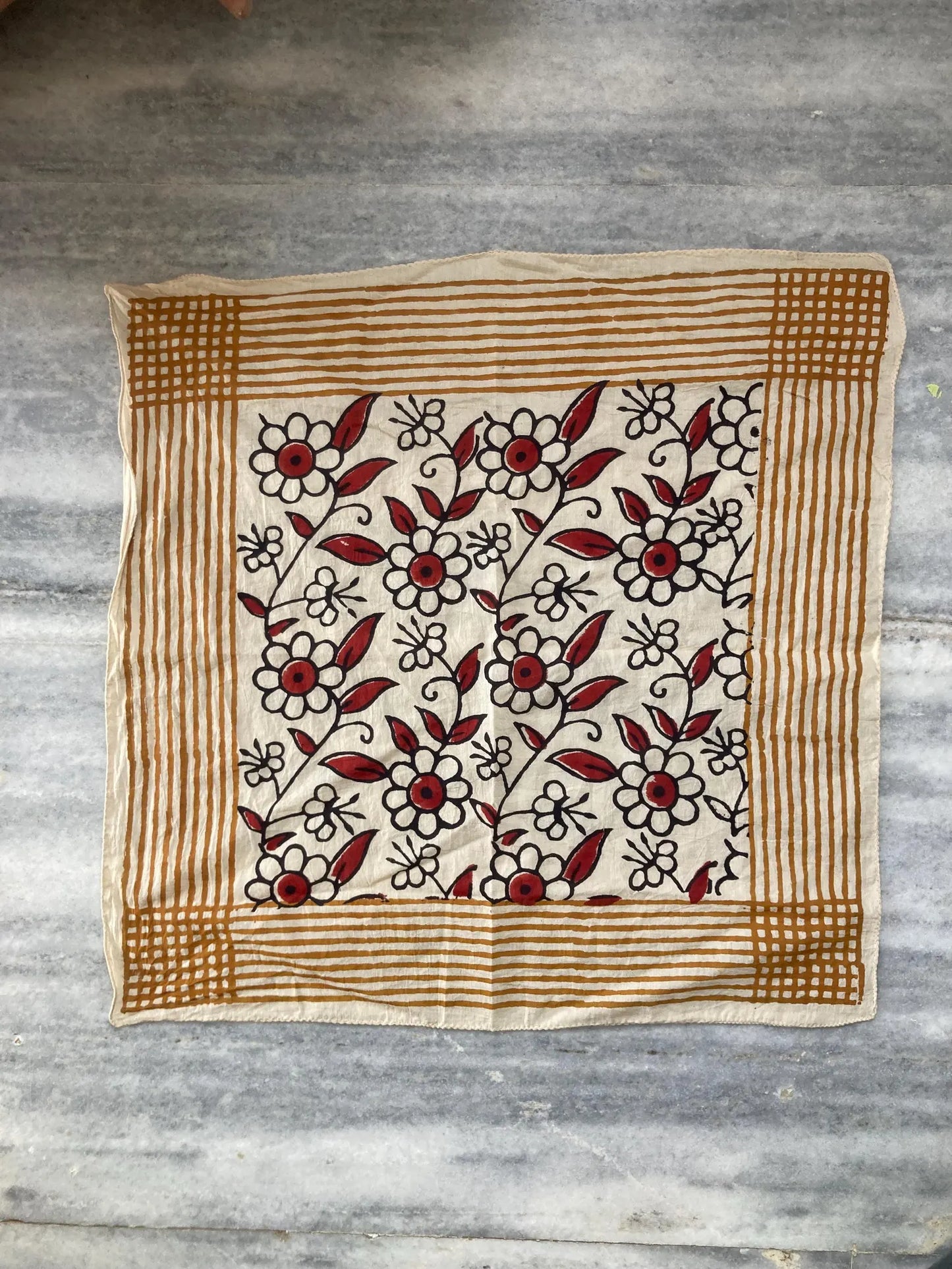 Handblocked Cotton Bandana Group 5
