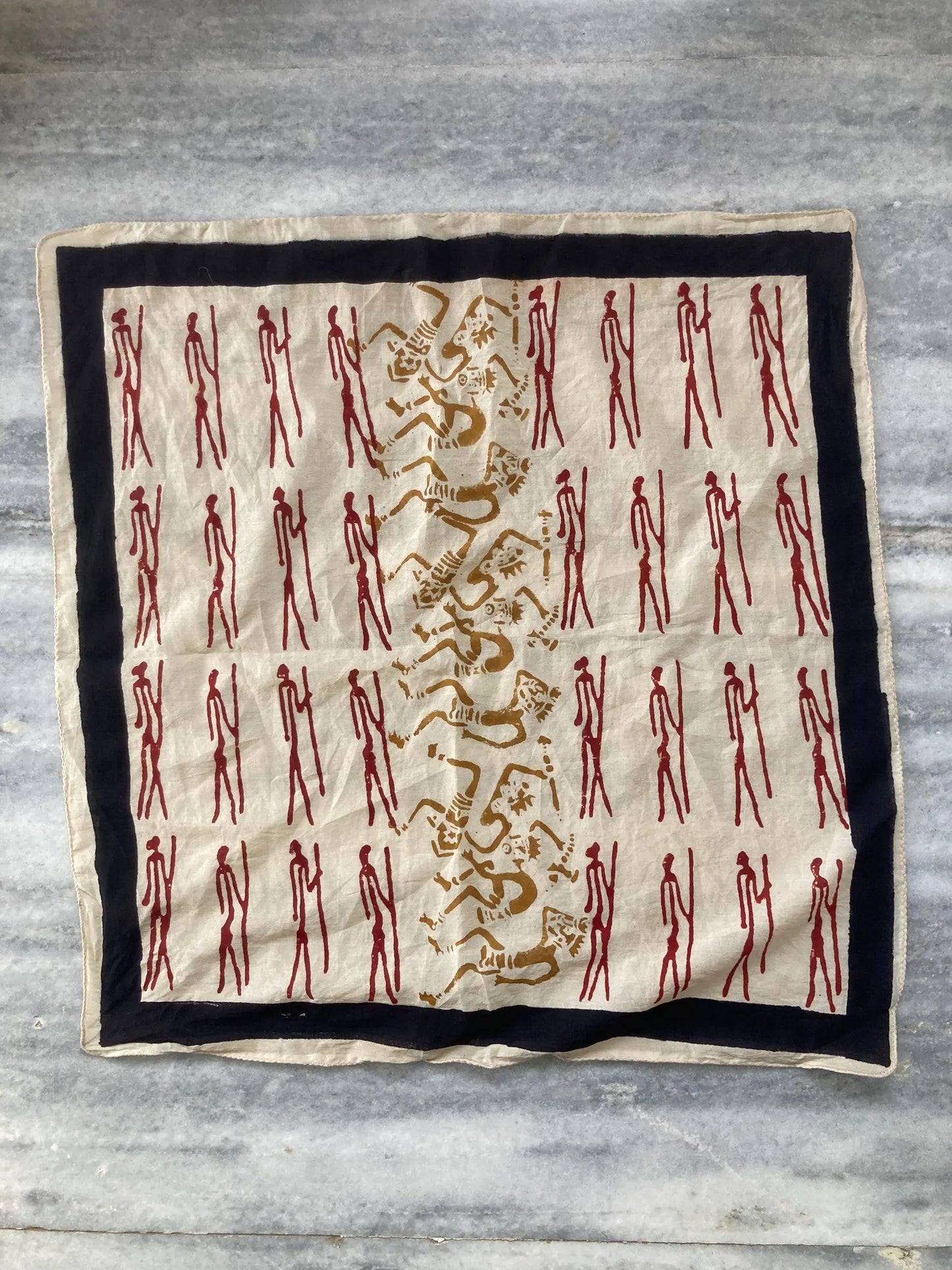 Handblocked Cotton Bandana Group 5