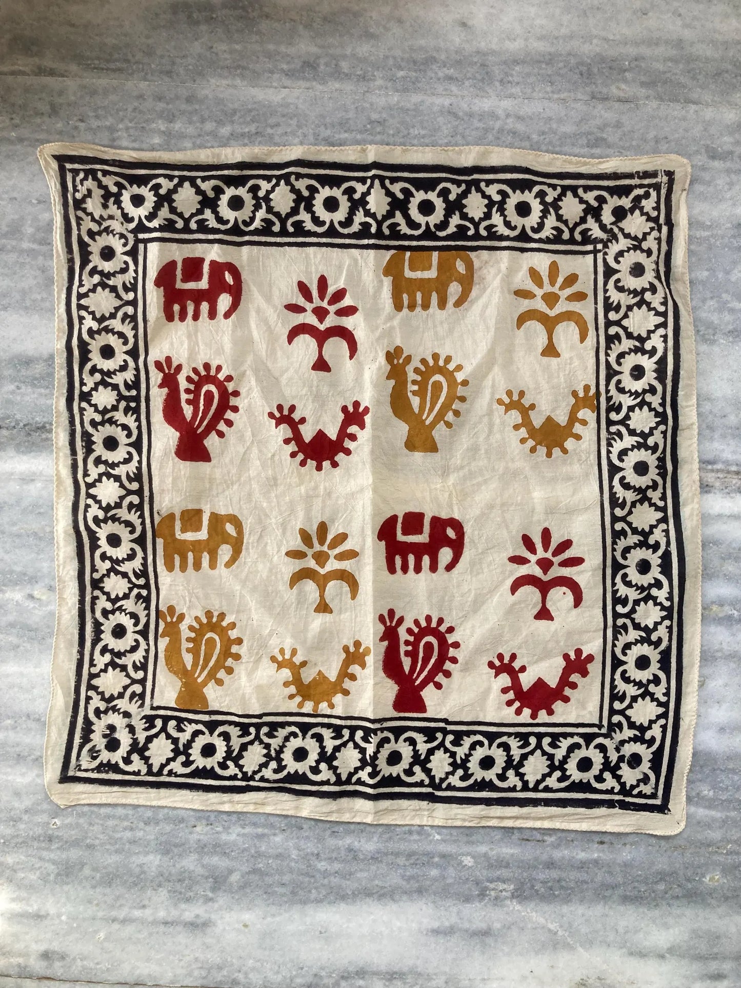 Handblocked Cotton Bandana Group 5