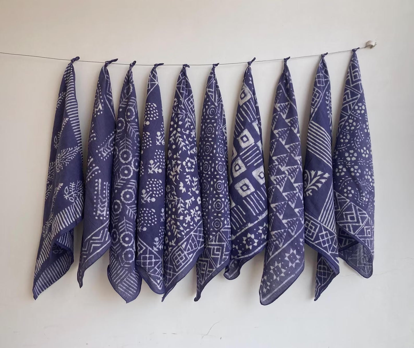 Handblocked Bandana Blues