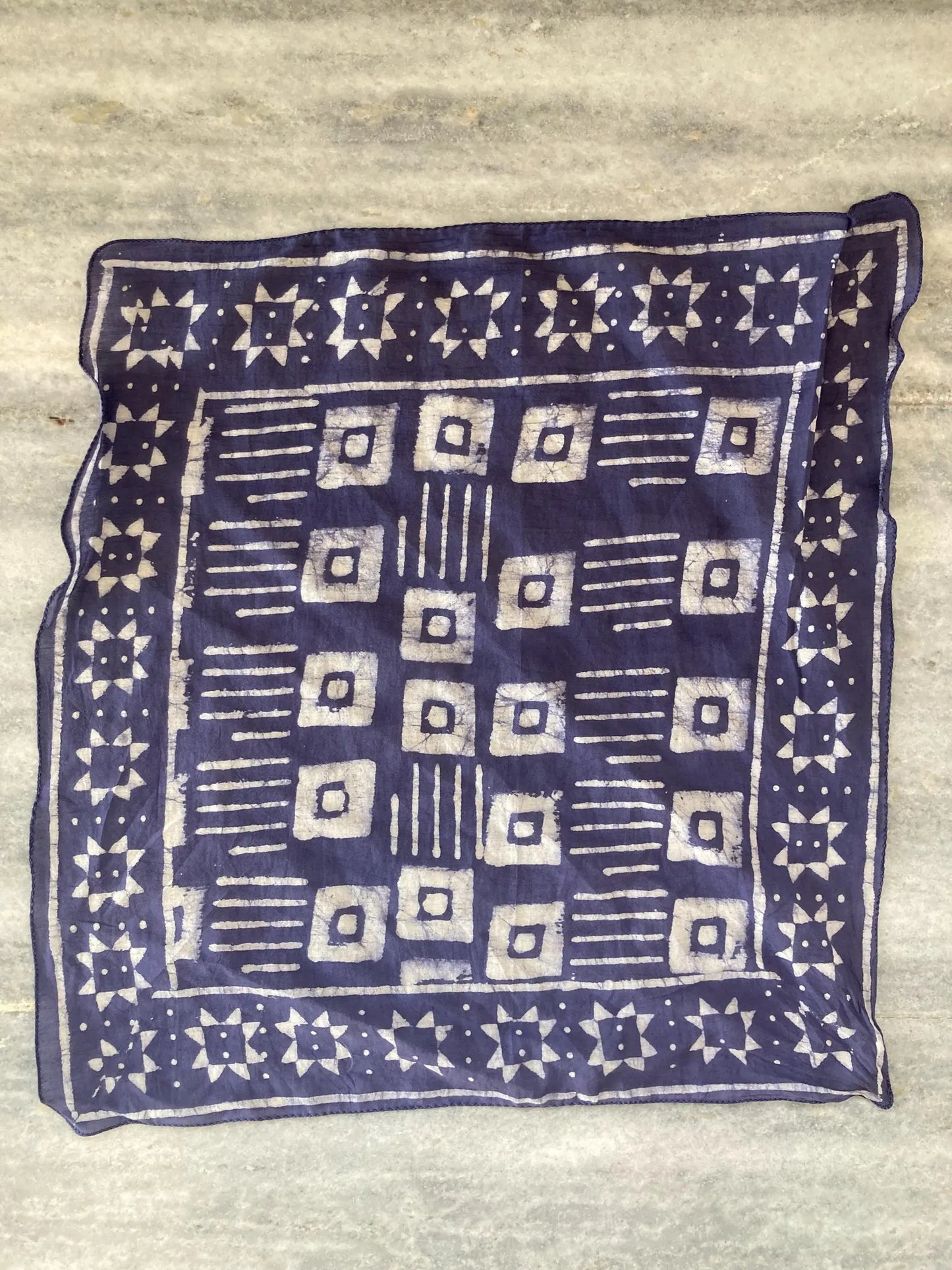 Handblocked Bandana Blues