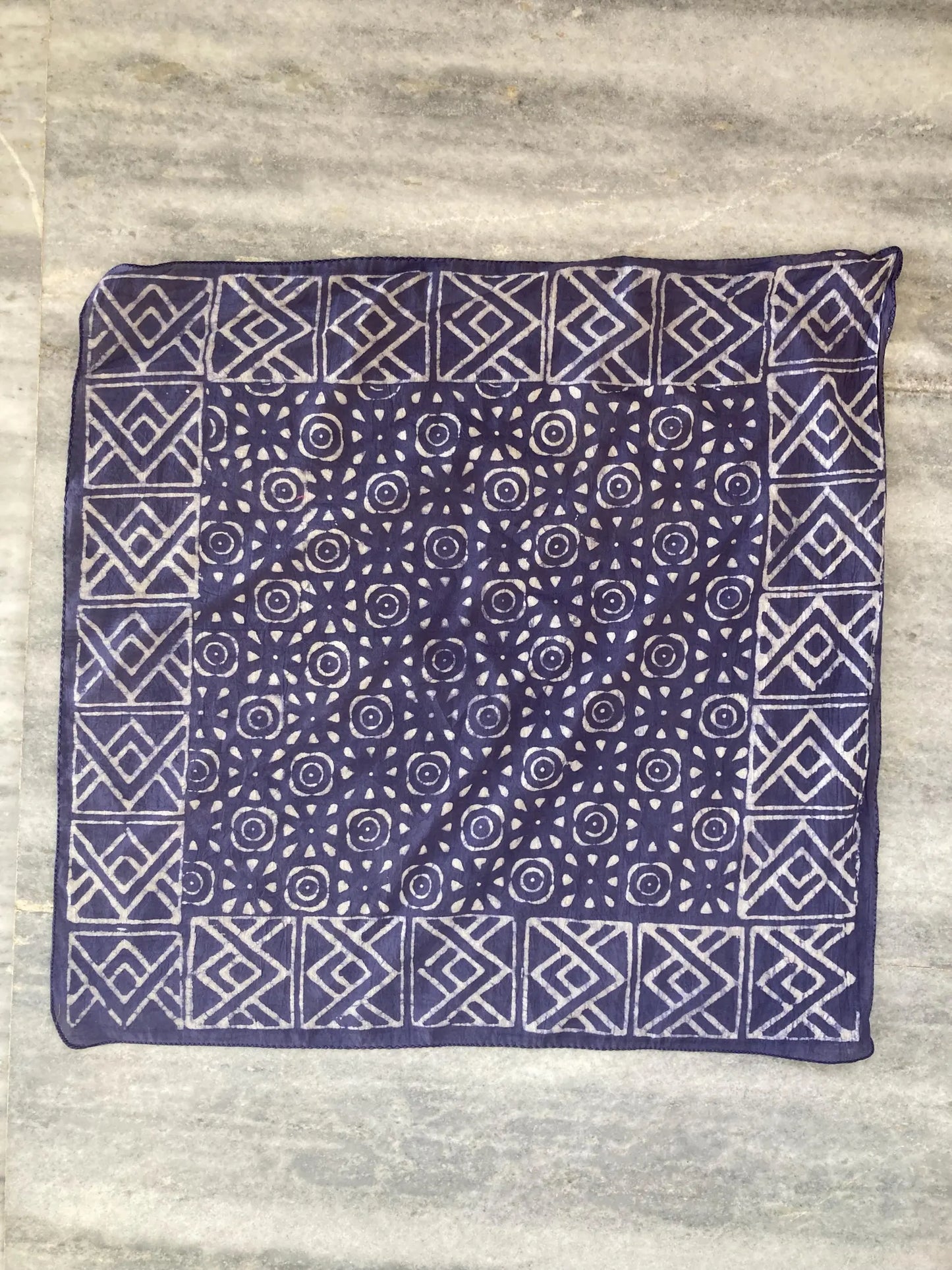 Handblocked Bandana Blues