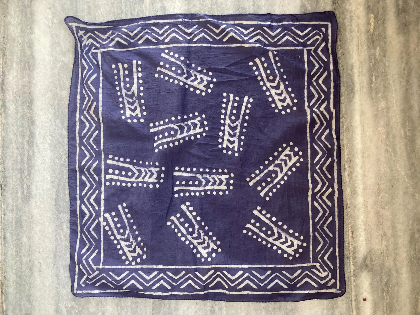 Handblocked Bandana Blues