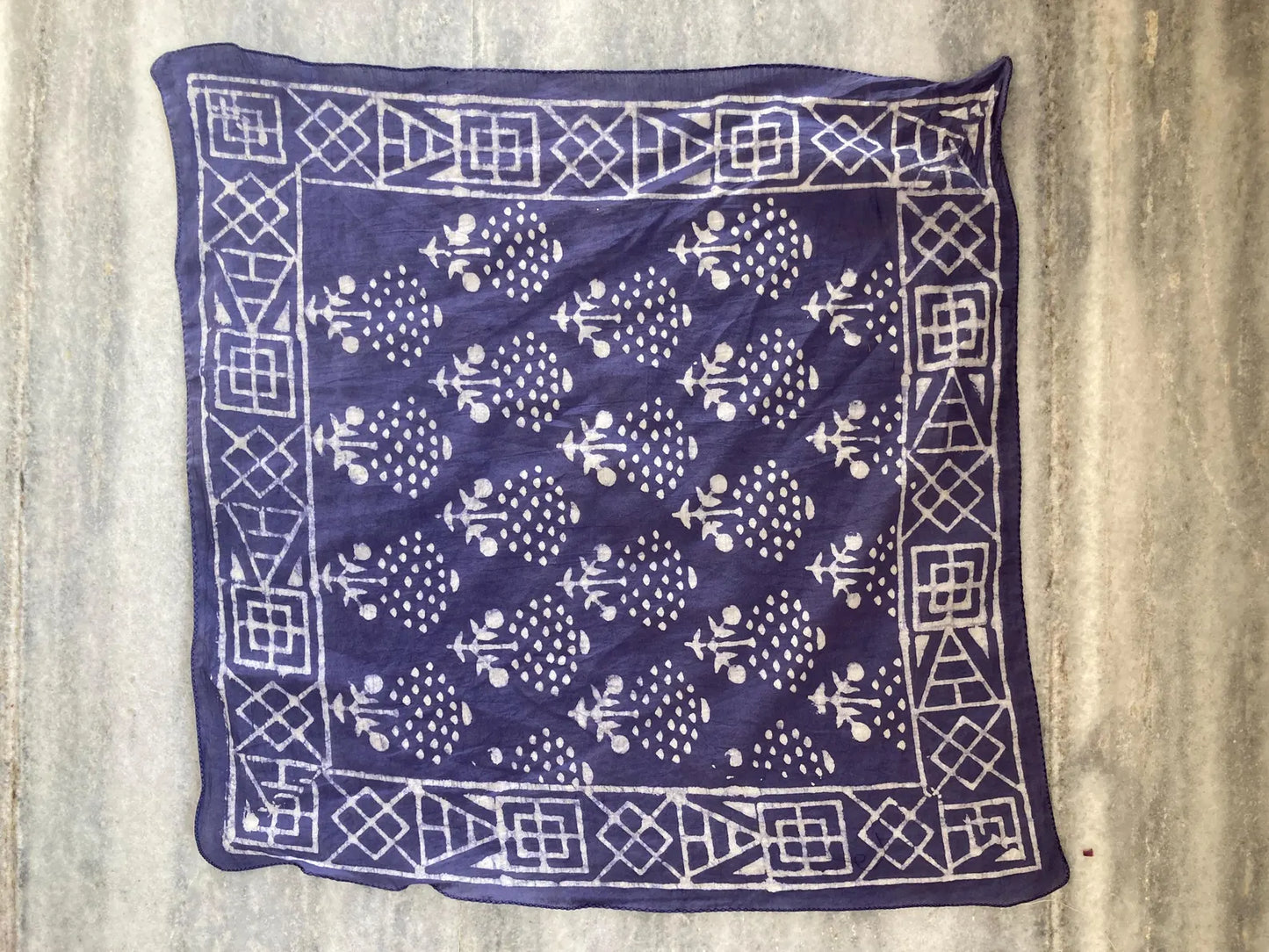 Handblocked Bandana Blues