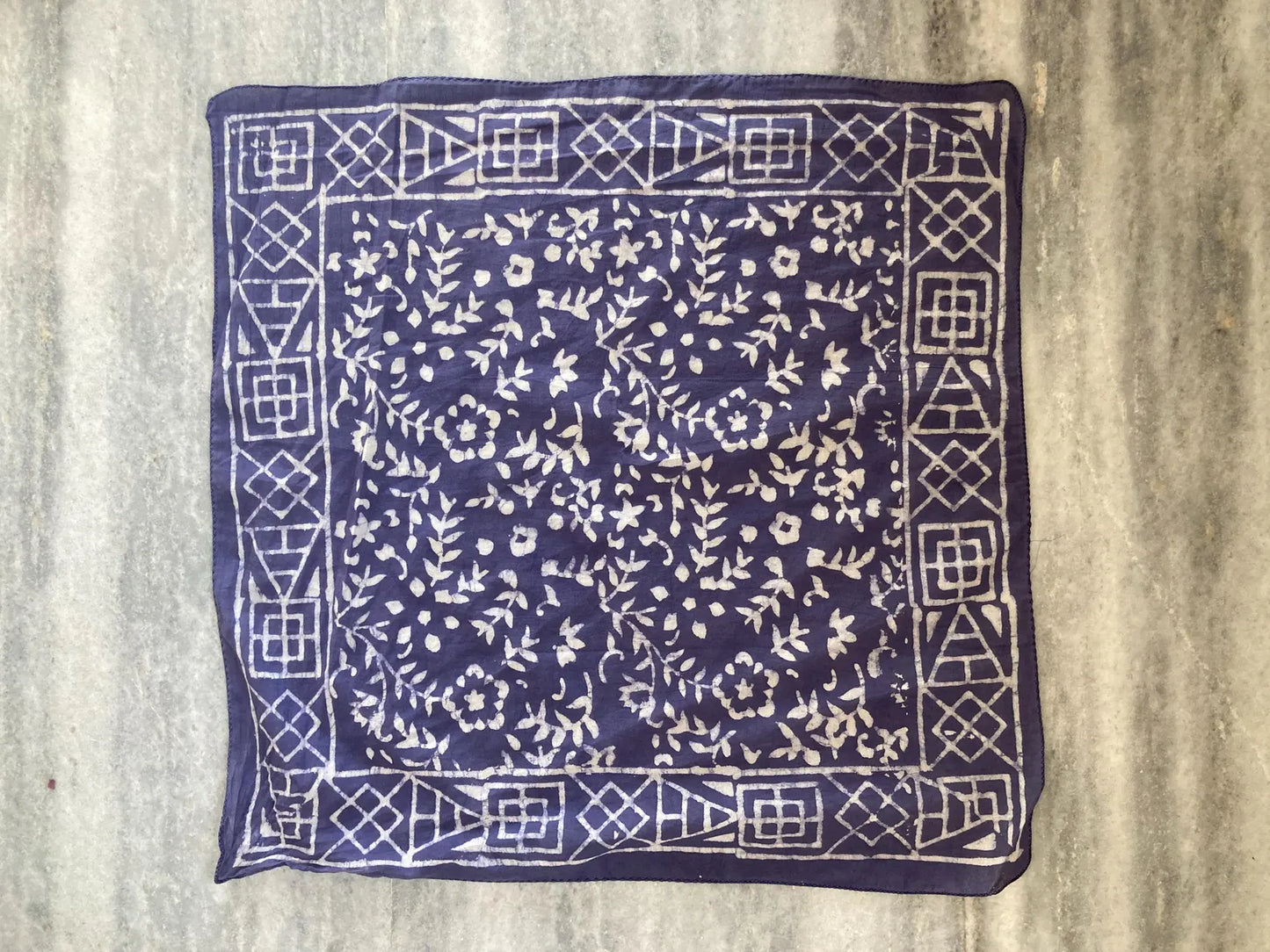 Handblocked Bandana Blues