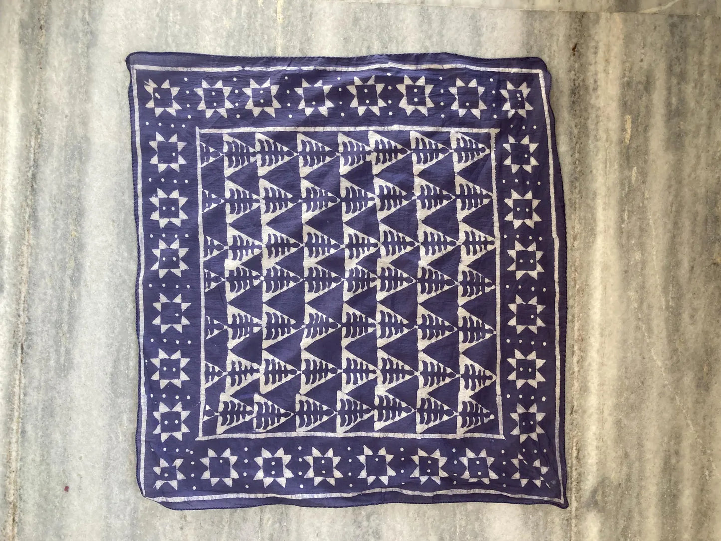 Handblocked Bandana Blues