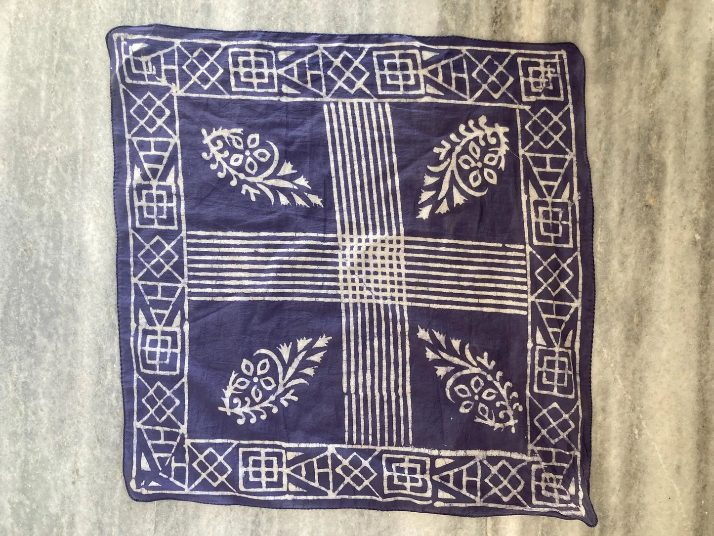 Handblocked Bandana Blues