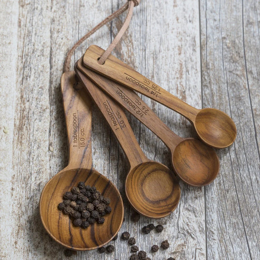 Teak Measuring Spoons