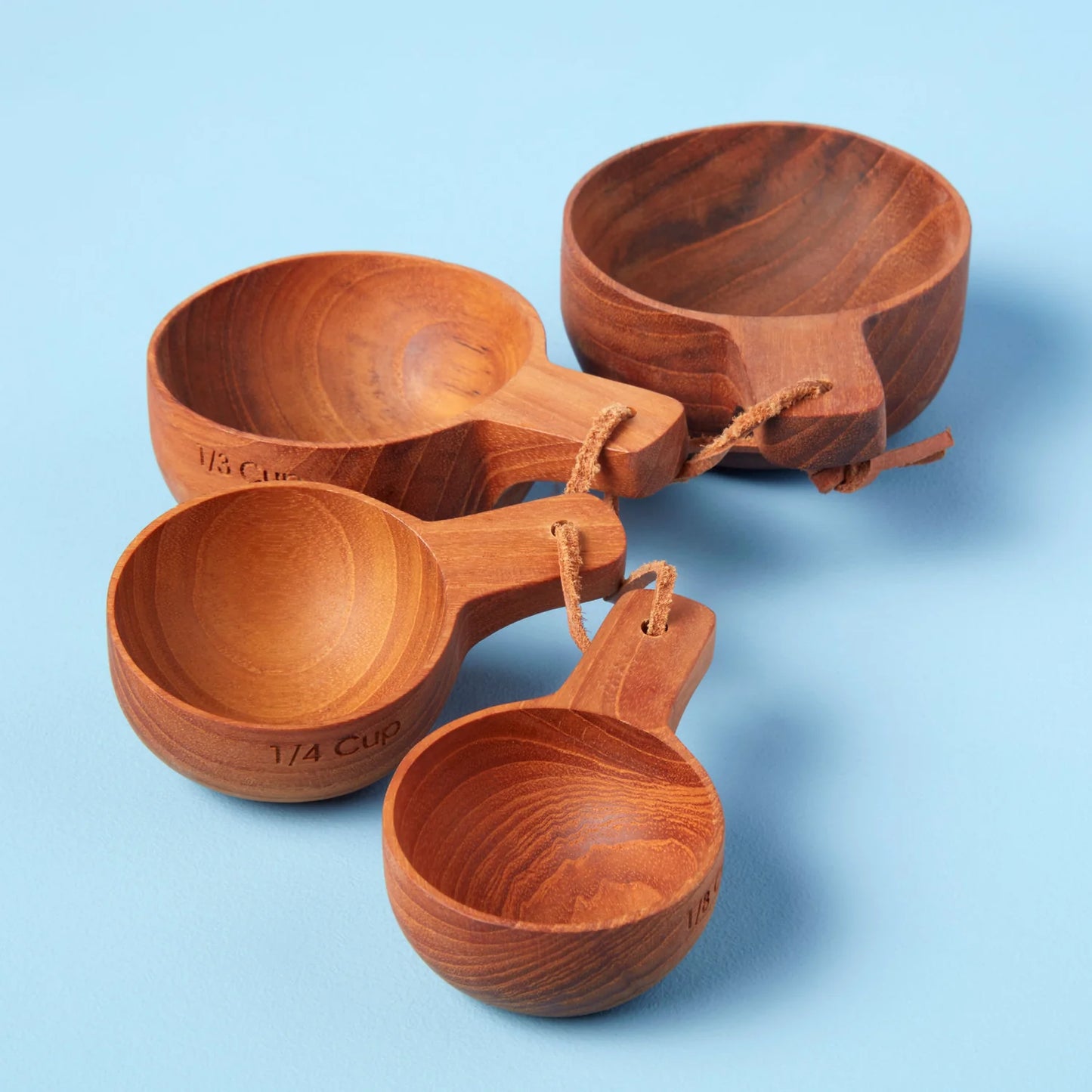 Teak Measuring Cups