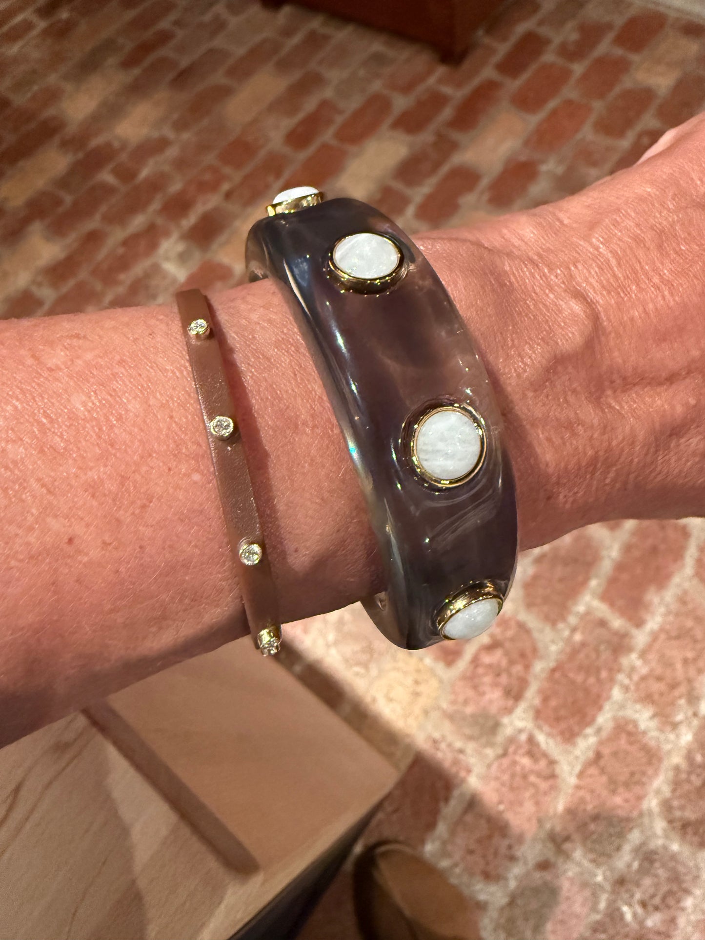 Deep Grey Resin /  Moonstone