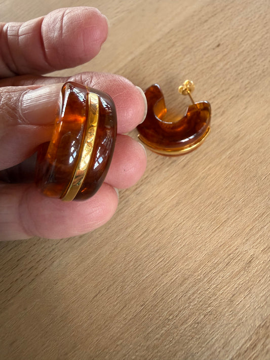 Tortoise Shell Earring
