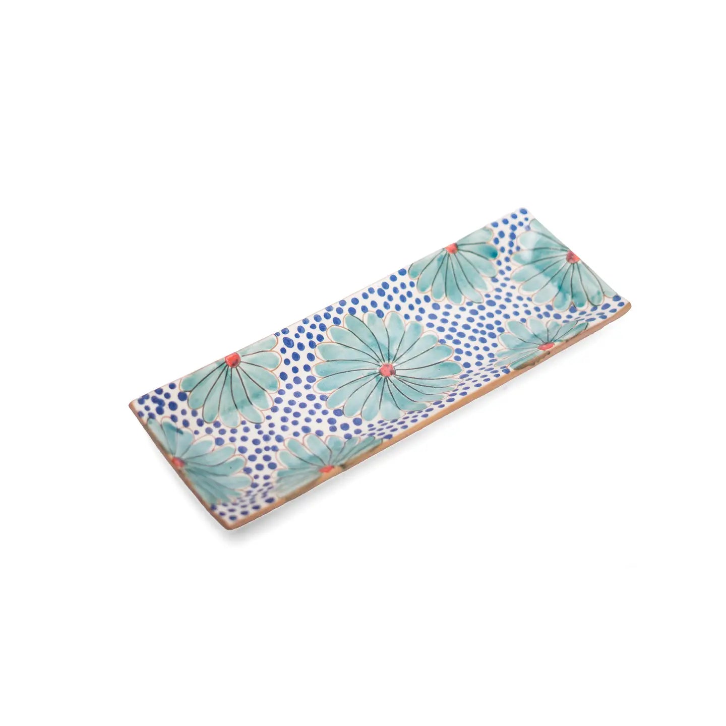 Long Daisy Ceramic Tray