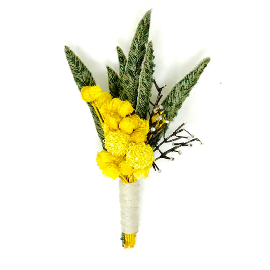 Mimosa Boutonnière Pin