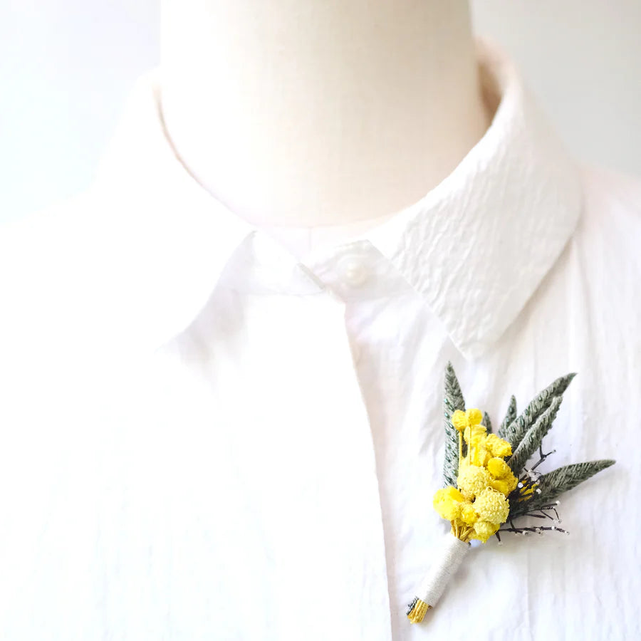 Mimosa Boutonnière Pin