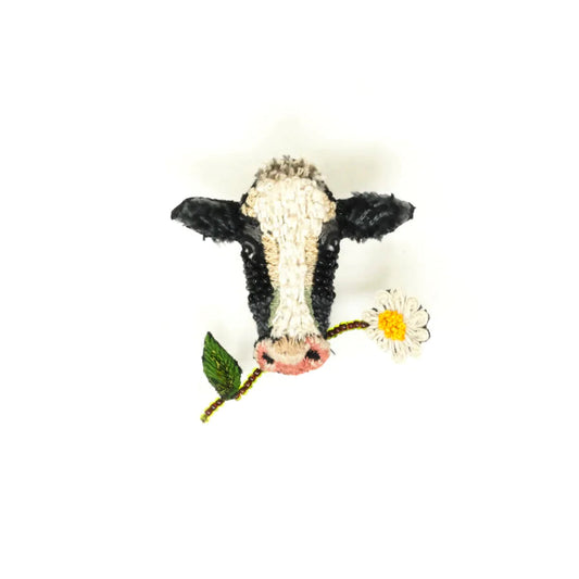 Happy Cow Brooch Pin