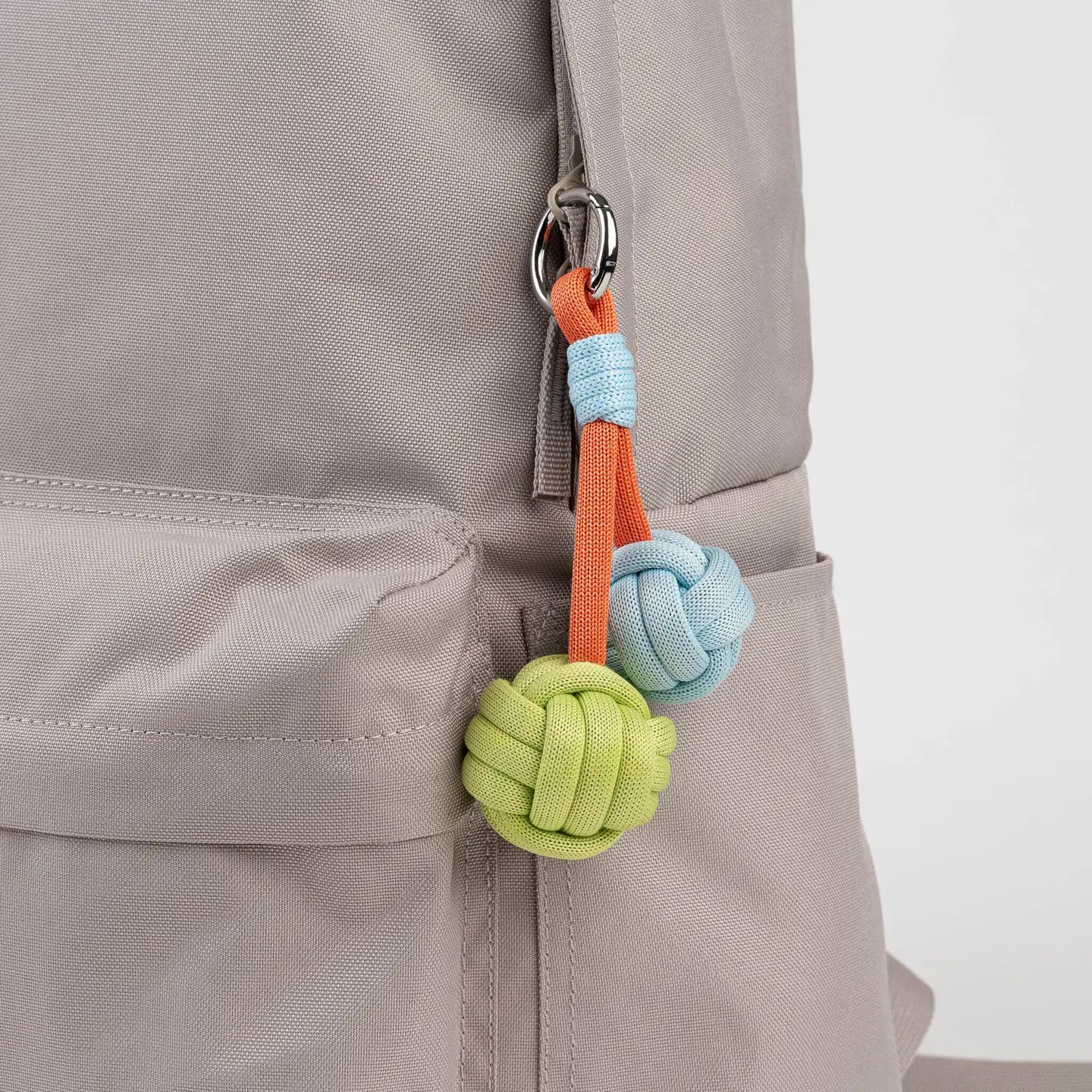 Double Puff Knot Keychain