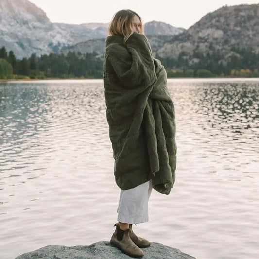 Horizon Quilt Moss Green