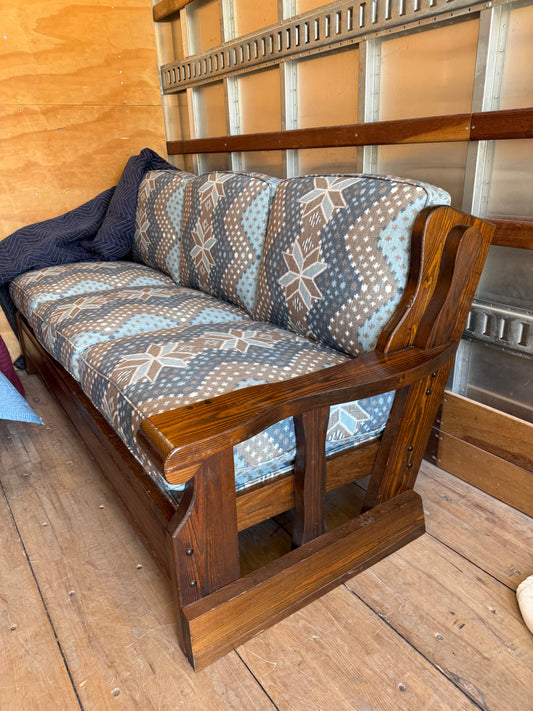 Vintage Rustic Pine Sofa