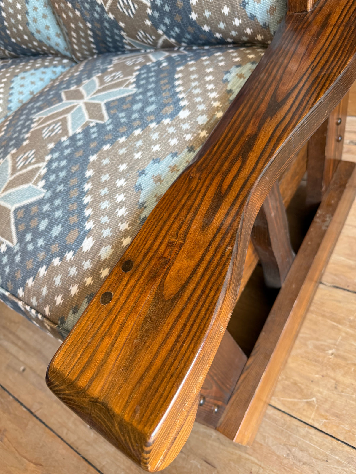 Vintage Rustic Pine Sofa