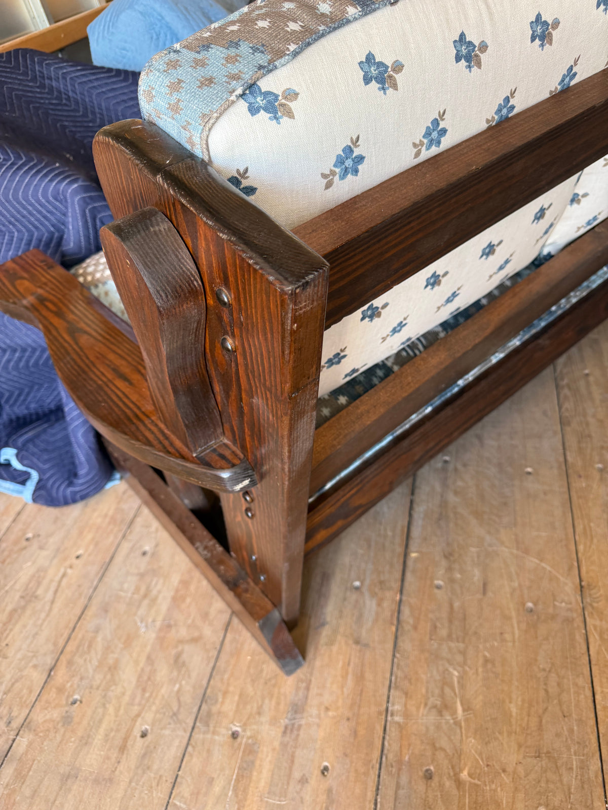 Vintage Rustic Pine Sofa