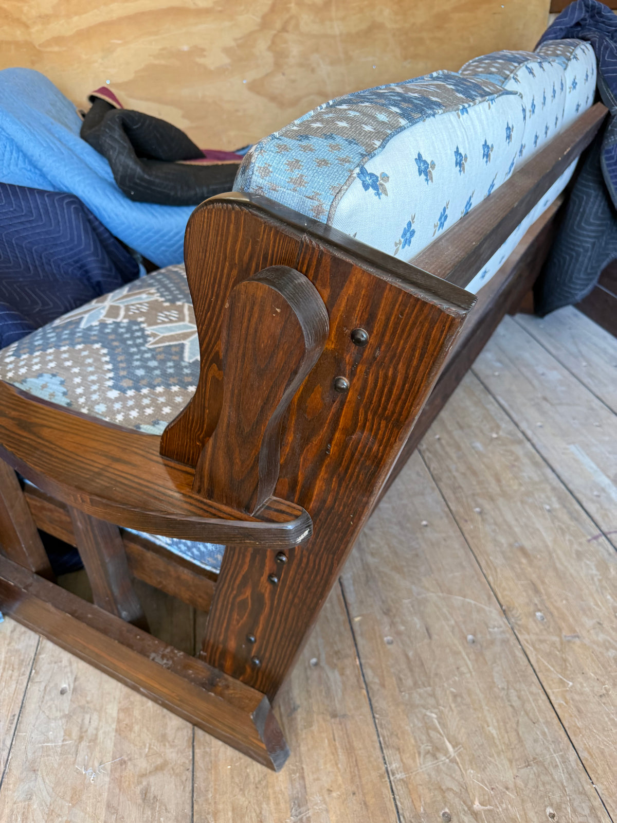 Vintage Rustic Pine Sofa