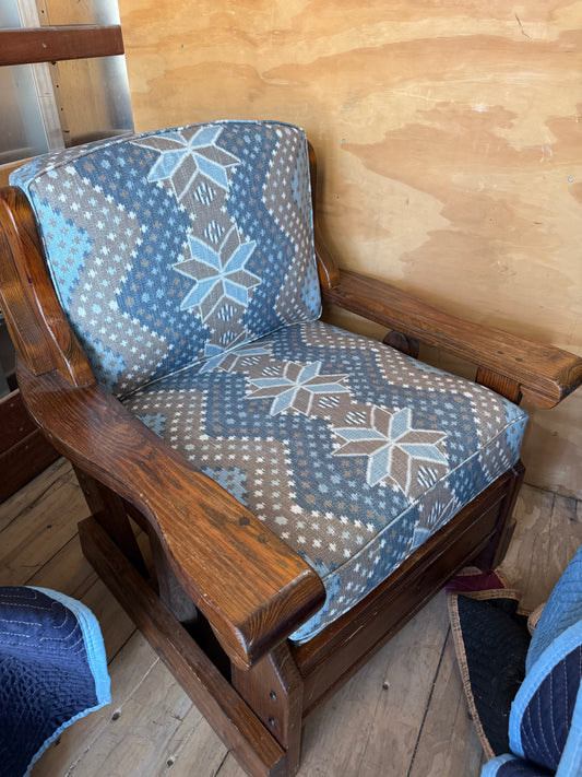 Vintage Western Sculptural Pine Lounge Chair