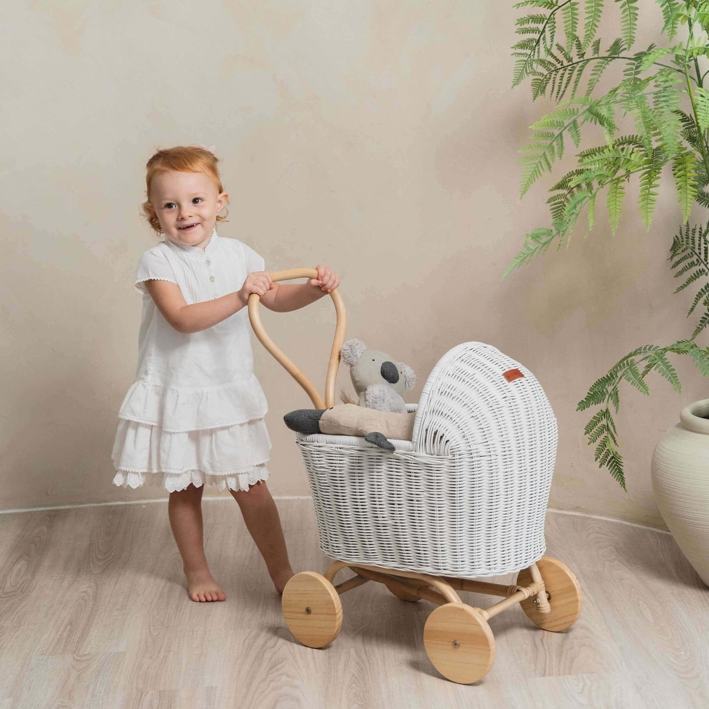Rattan Doll Stroller