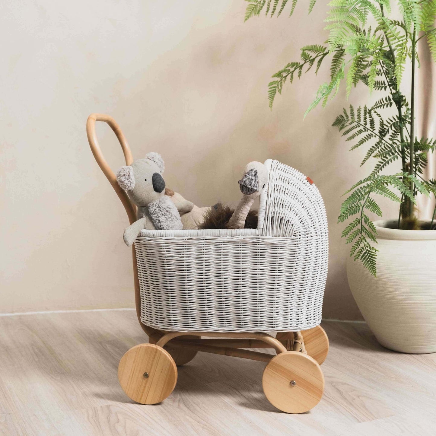 Rattan Doll Stroller