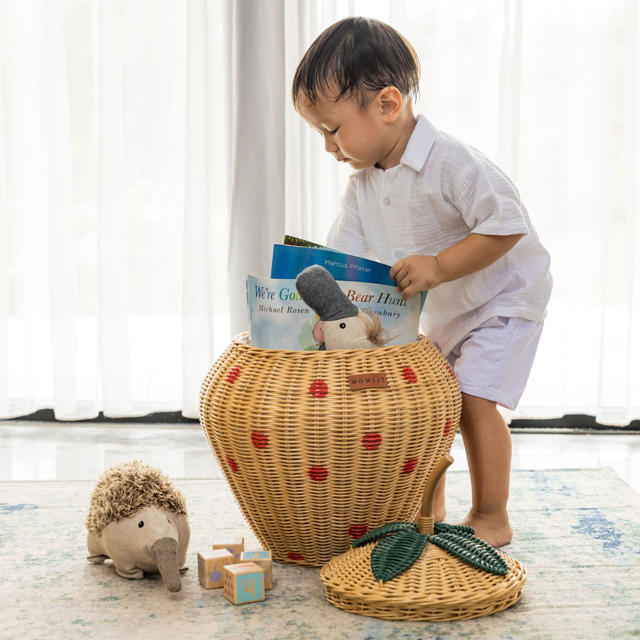 Strawberry Rattan Basket