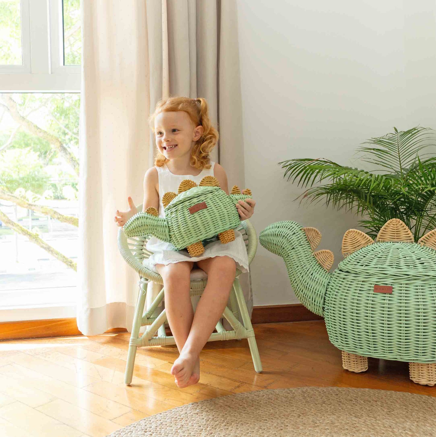 Dinosaur Rattan Basket