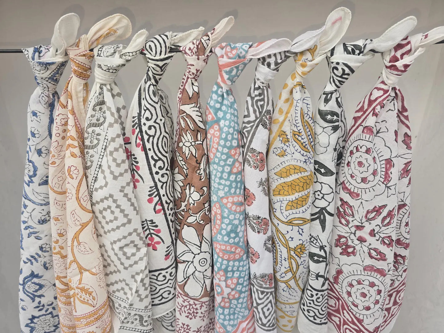 Hand Block Print Cotton Bandannas