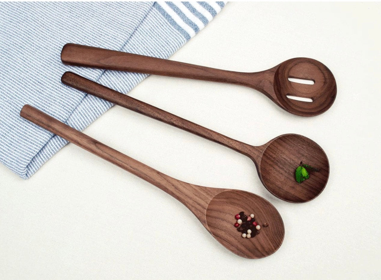 12″ Walnut Slotted Spoon