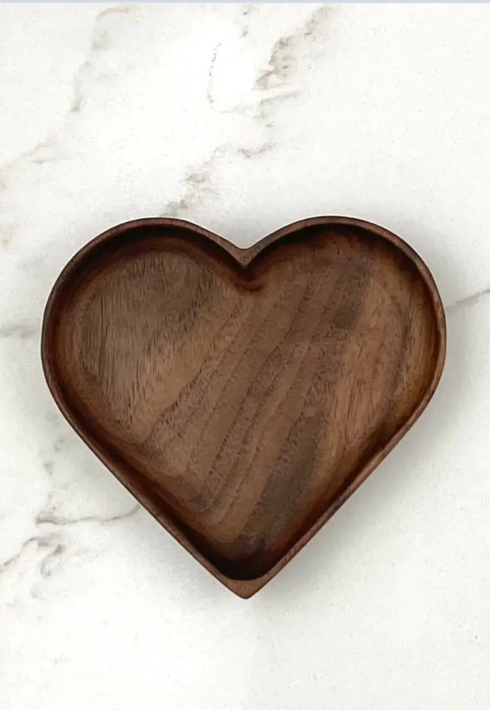 4″ Walnut Wood Heart Heart Tray