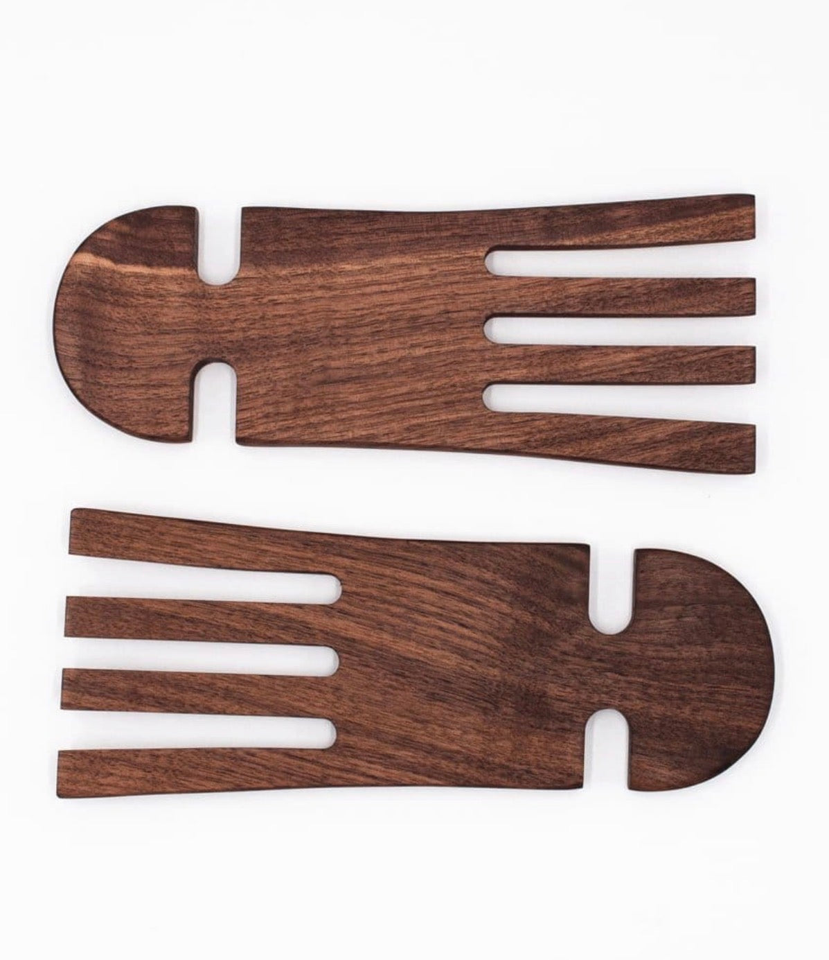 9” Walnut Salad Hands