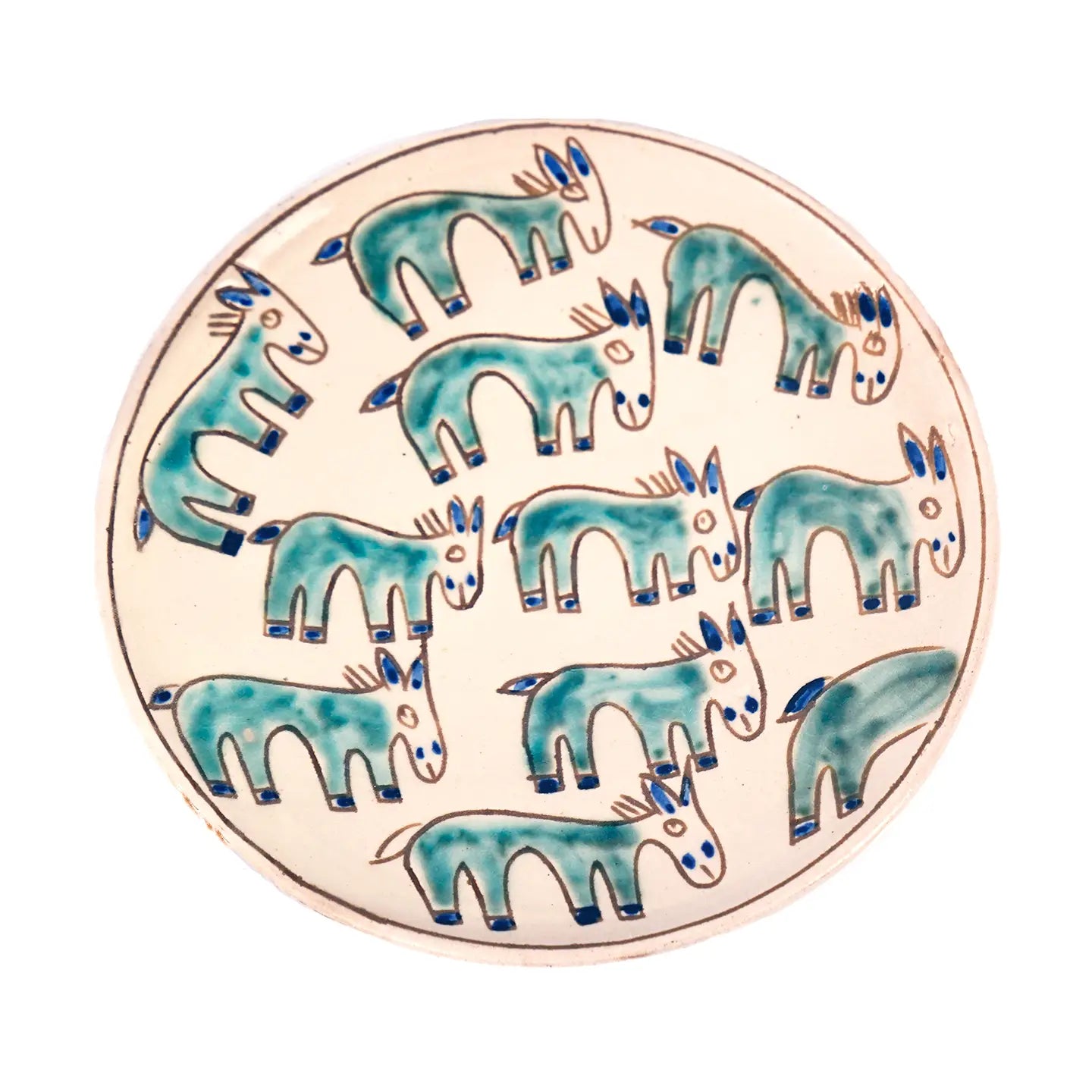 Donkey Pasture Ceramic Plate