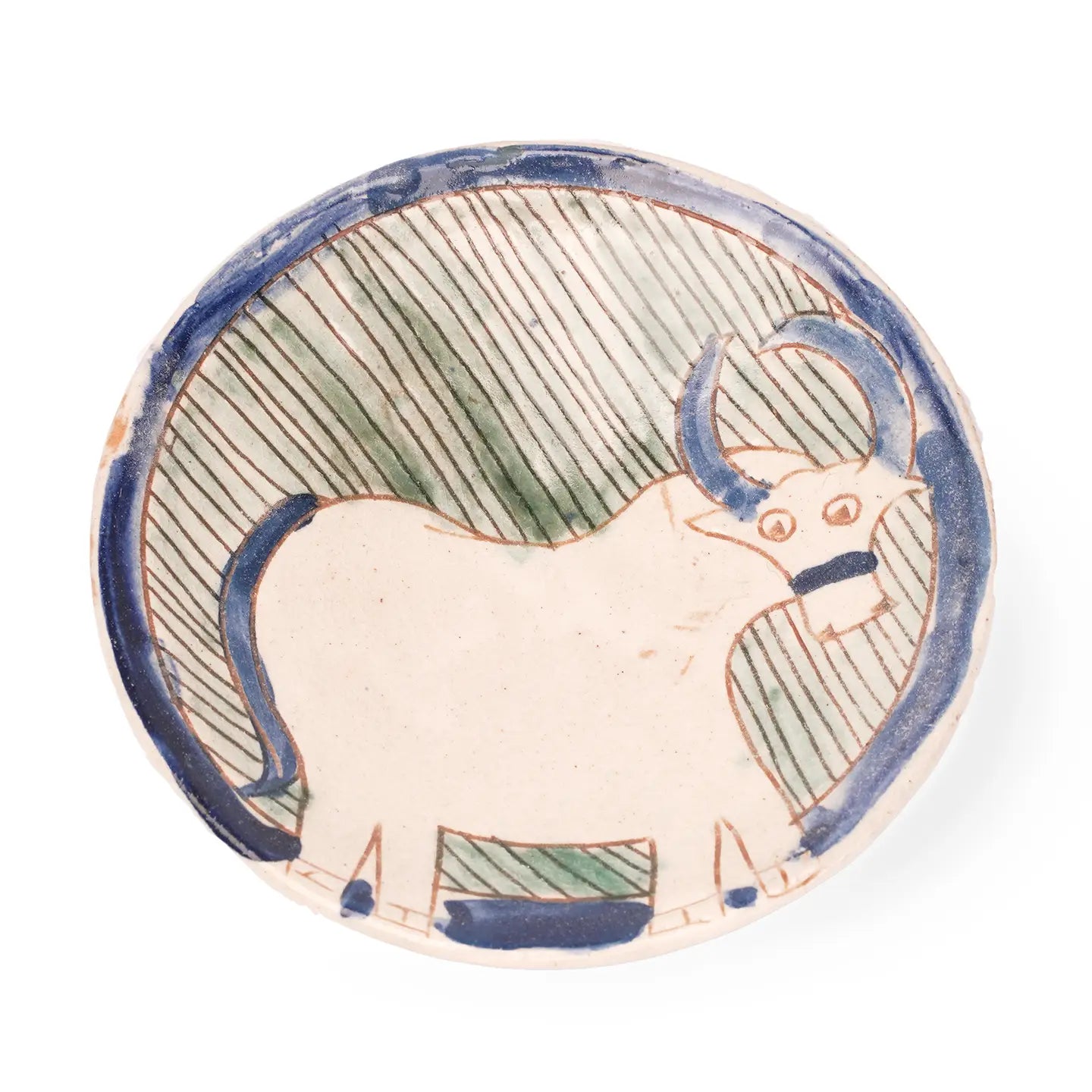 Small Bull Ceramic Plate