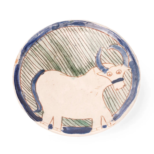 Small Bull Ceramic Plate