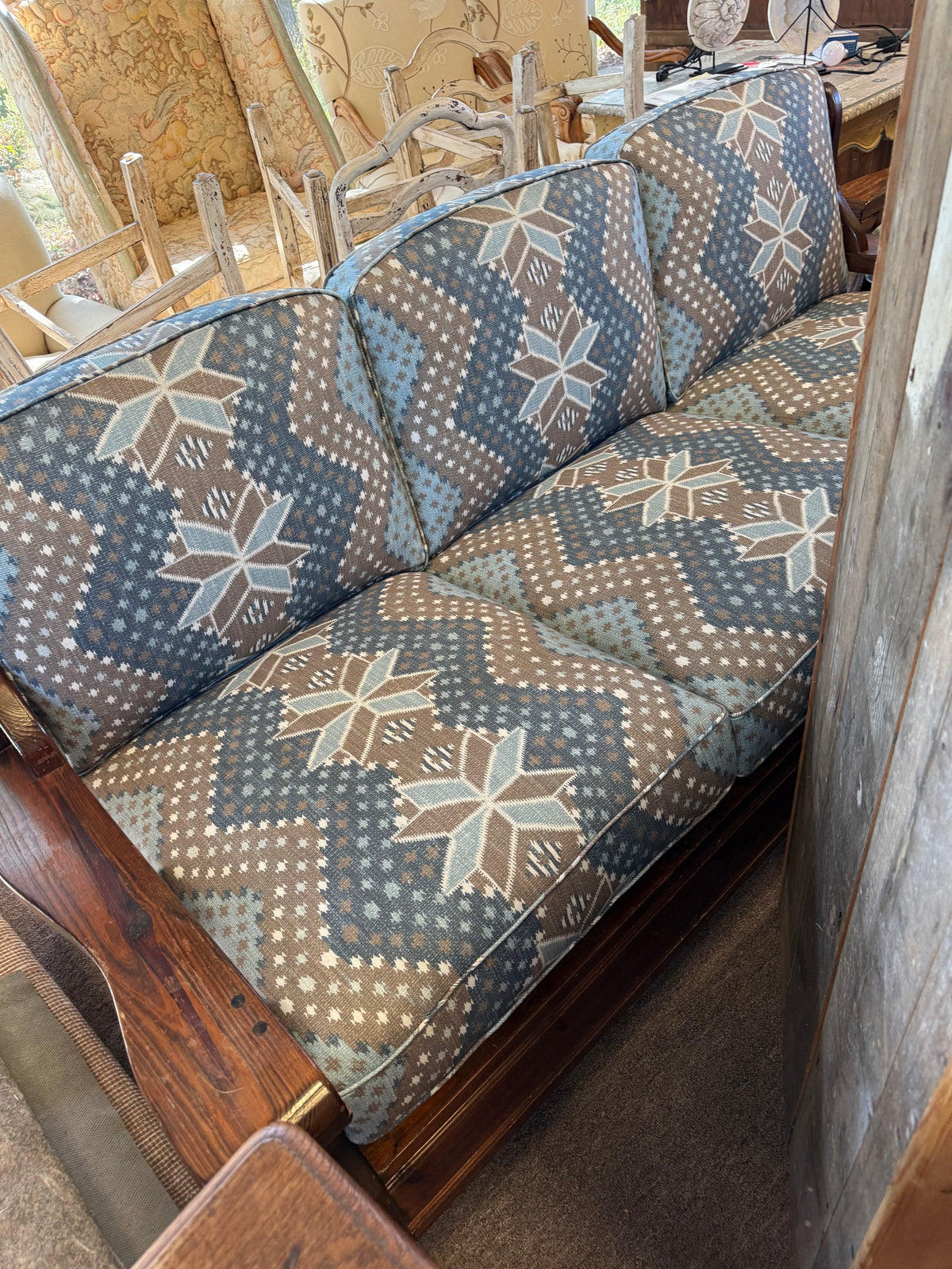 Vintage Rustic Pine Sofa