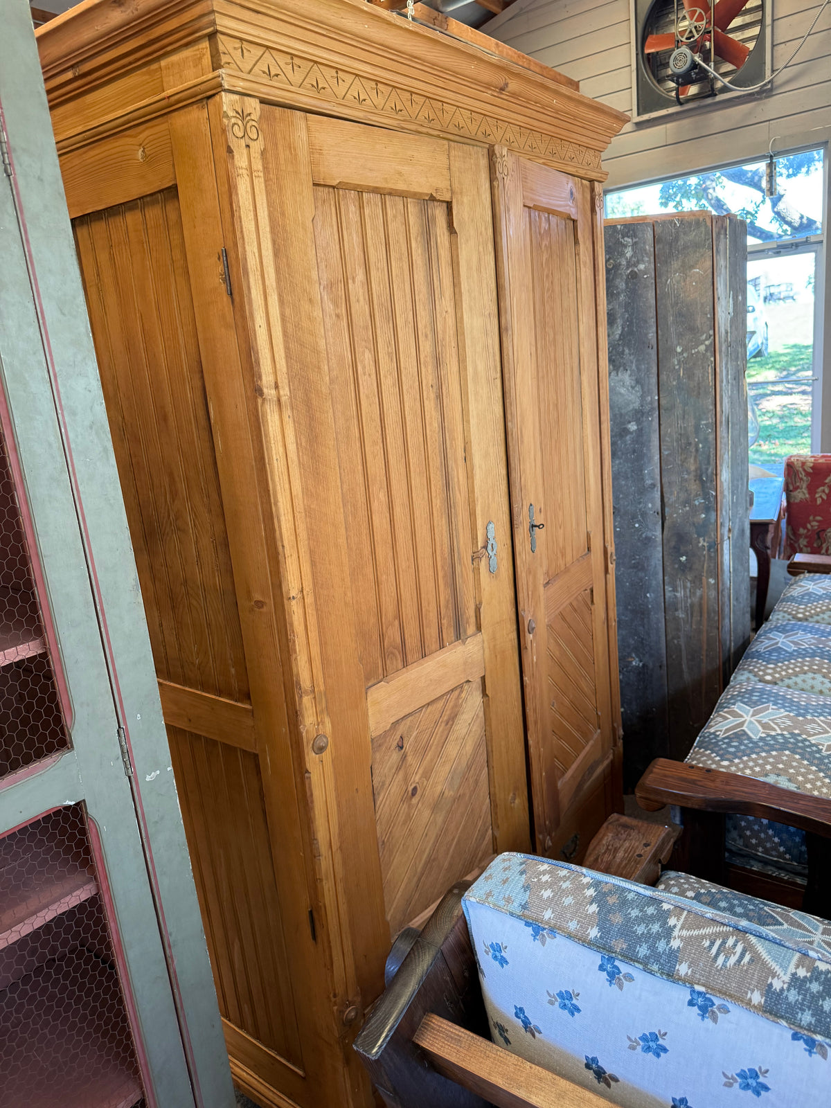 Antique Continental Pine Armoire