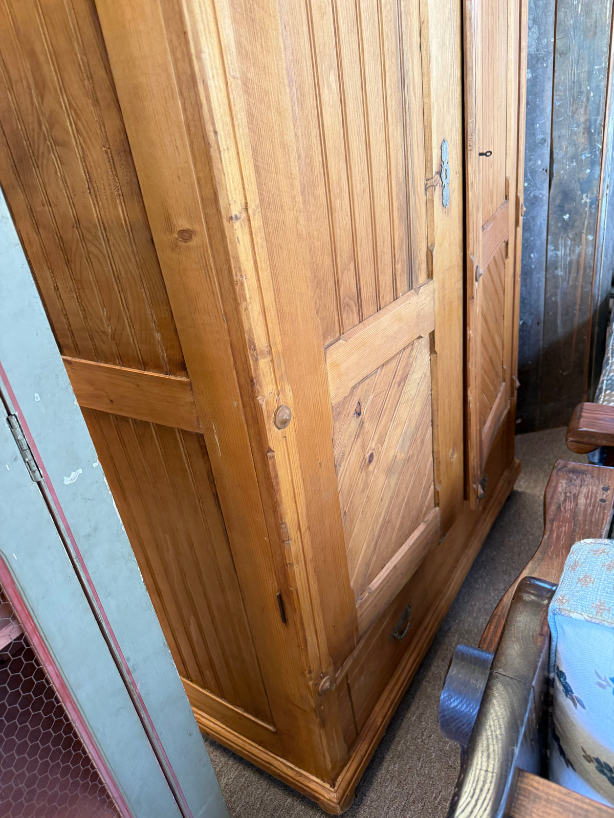 Antique Continental Pine Armoire