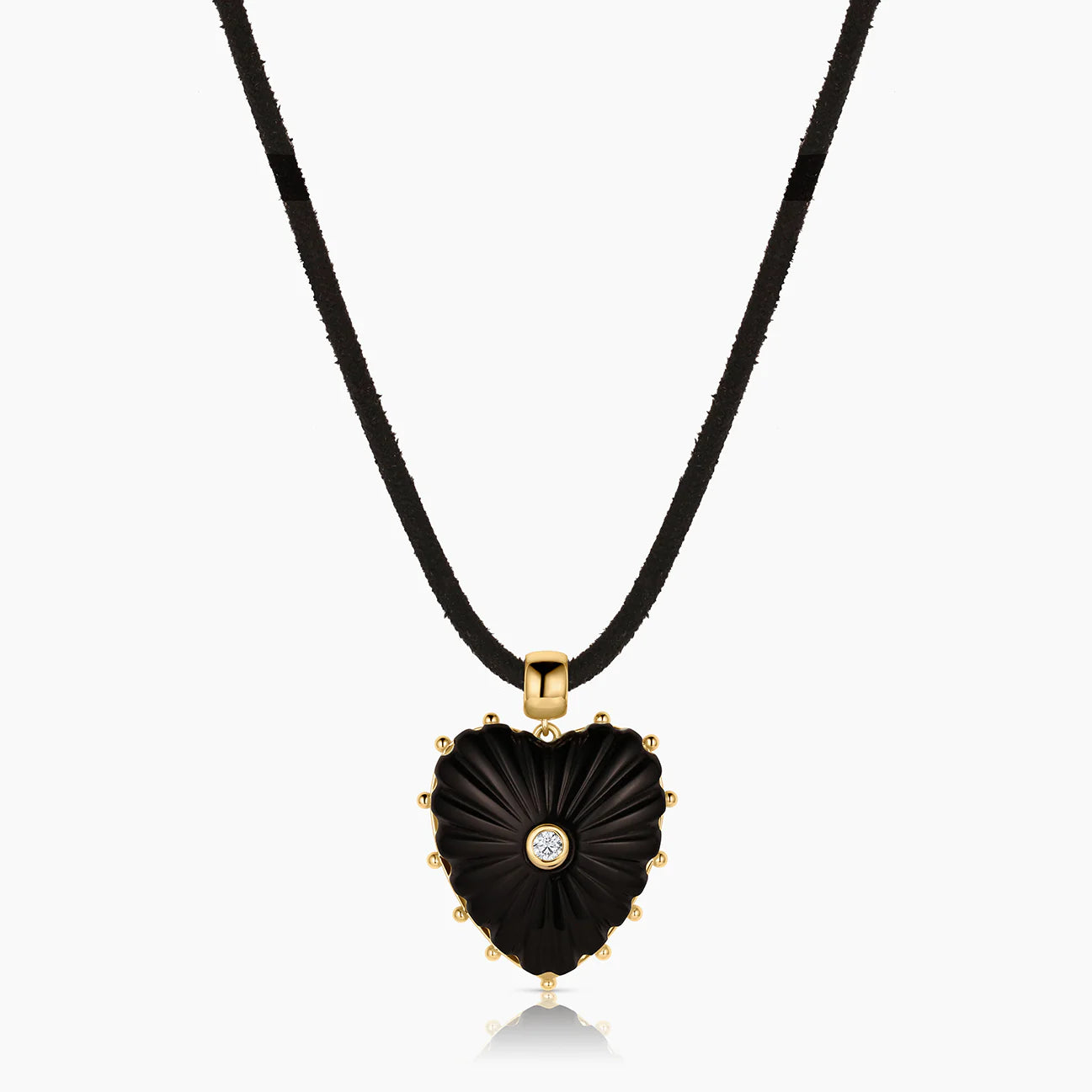 Melanie Onyx Bail Heart Charm