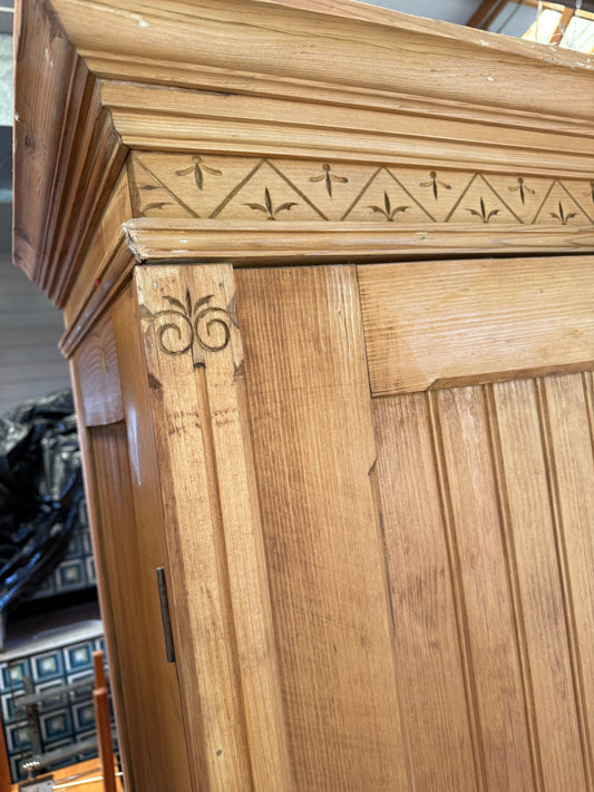 Antique Continental Pine Armoire