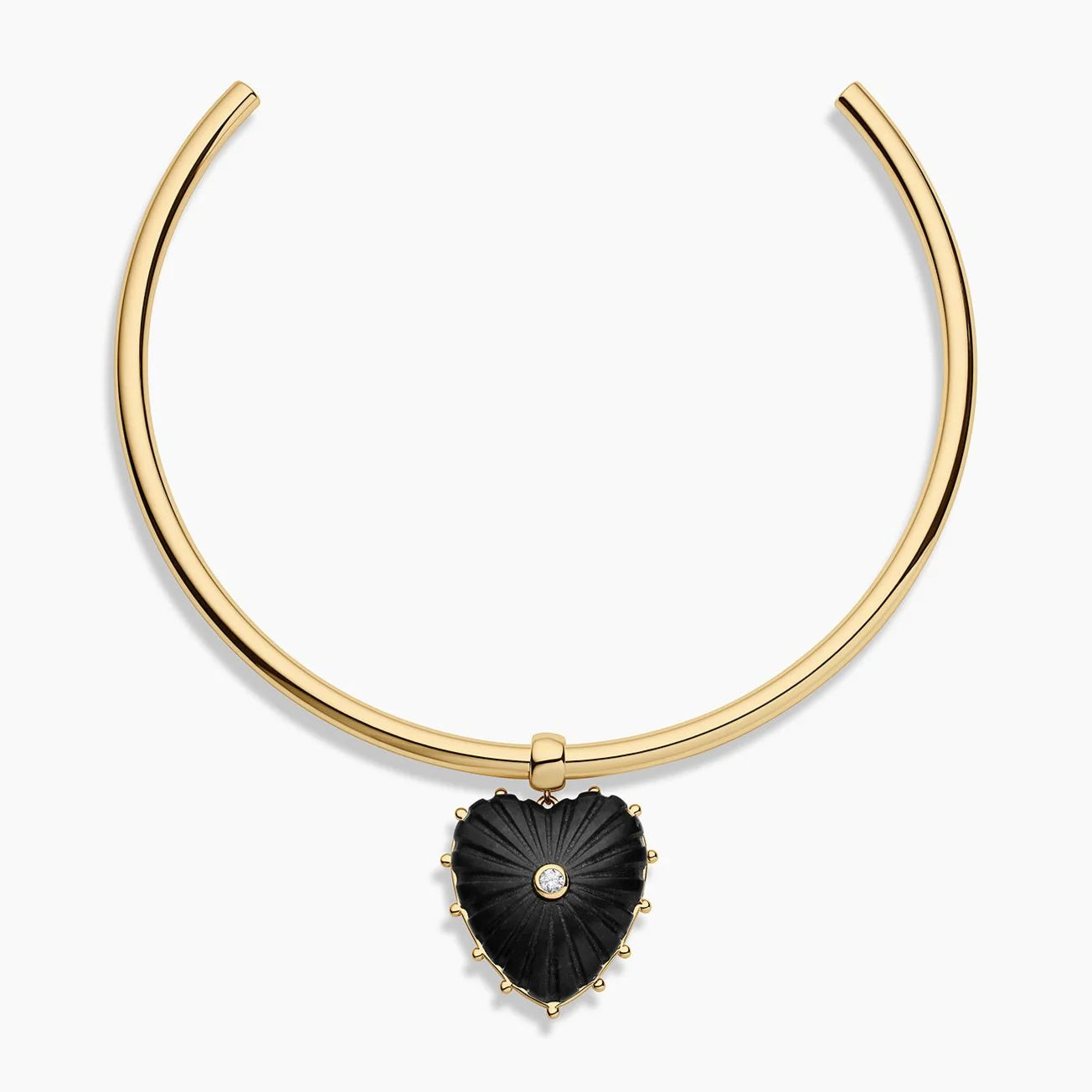 Melanie Onyx Bail Heart Charm