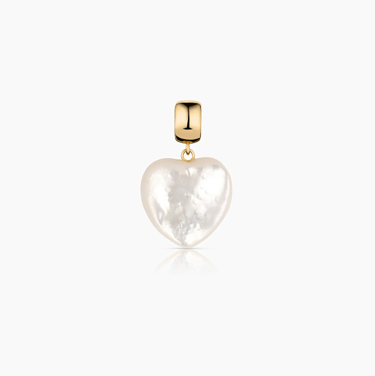 Gem Mothwr of Pearl Heart Bail Charm