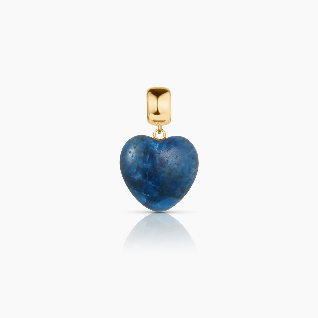 Gem Apatite Heart Bail Charm