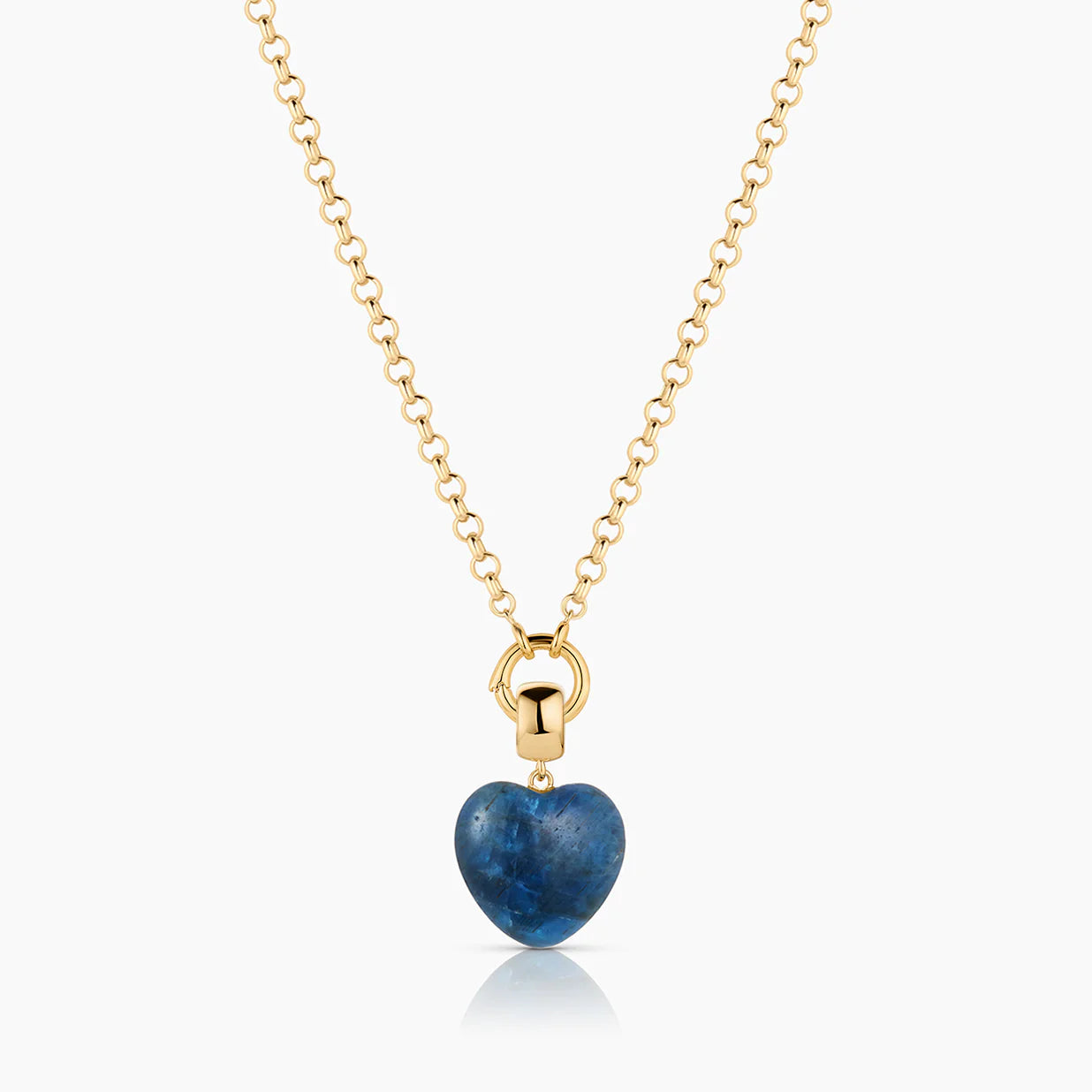 Gem Apatite Heart Bail Charm