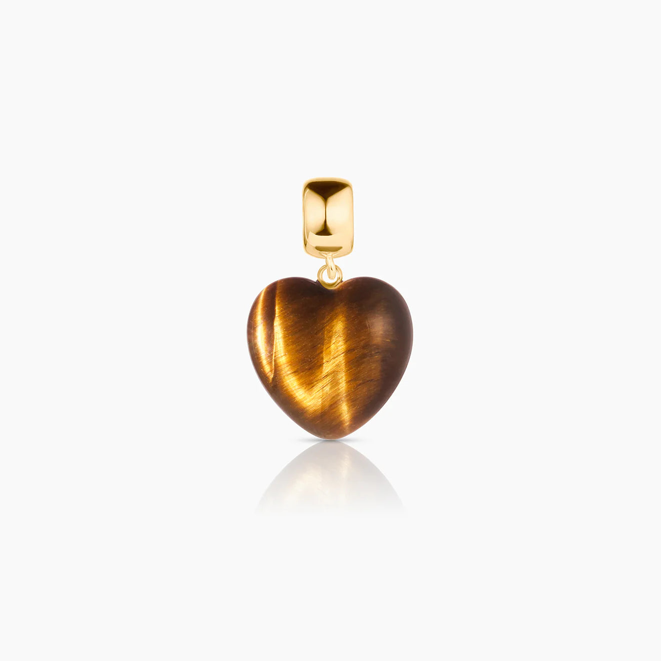 Gem Tigers Eye Heart Bail Charm