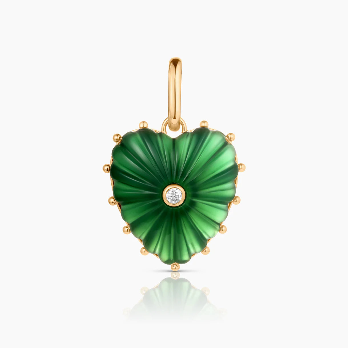 Melanie Green Jade Heart Clip Charm