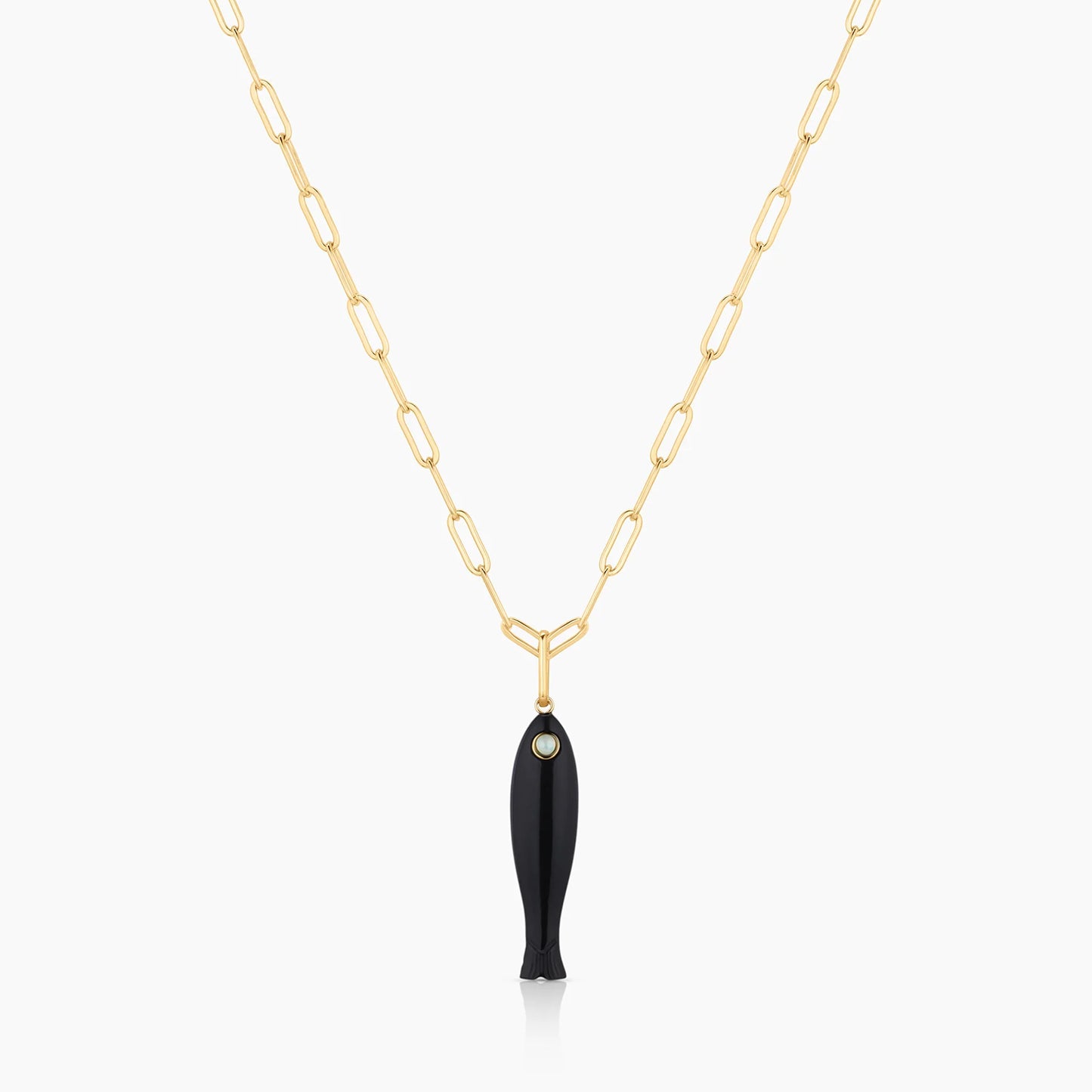 Fish Onyx Charm